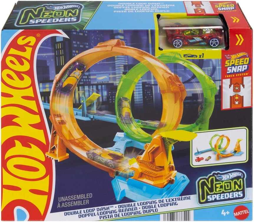 Hot Wheels® Neon Speeders spiraalne rajakomplekt