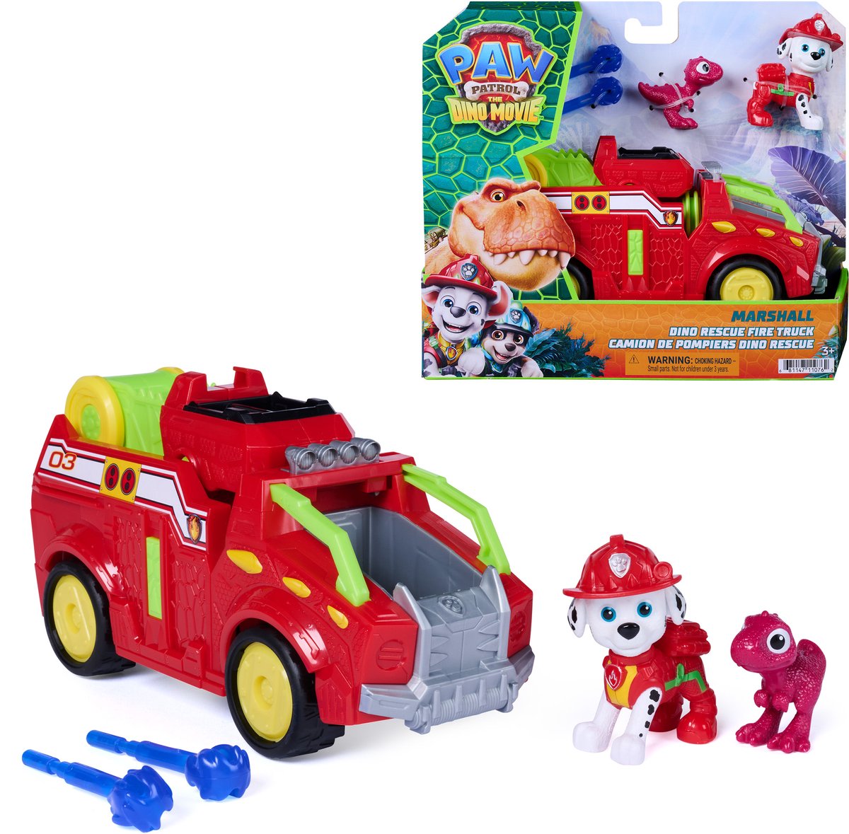 Käpapatrull The Dino Movie “Marshall Dino Rescue Fire Truck” mängukomplekt