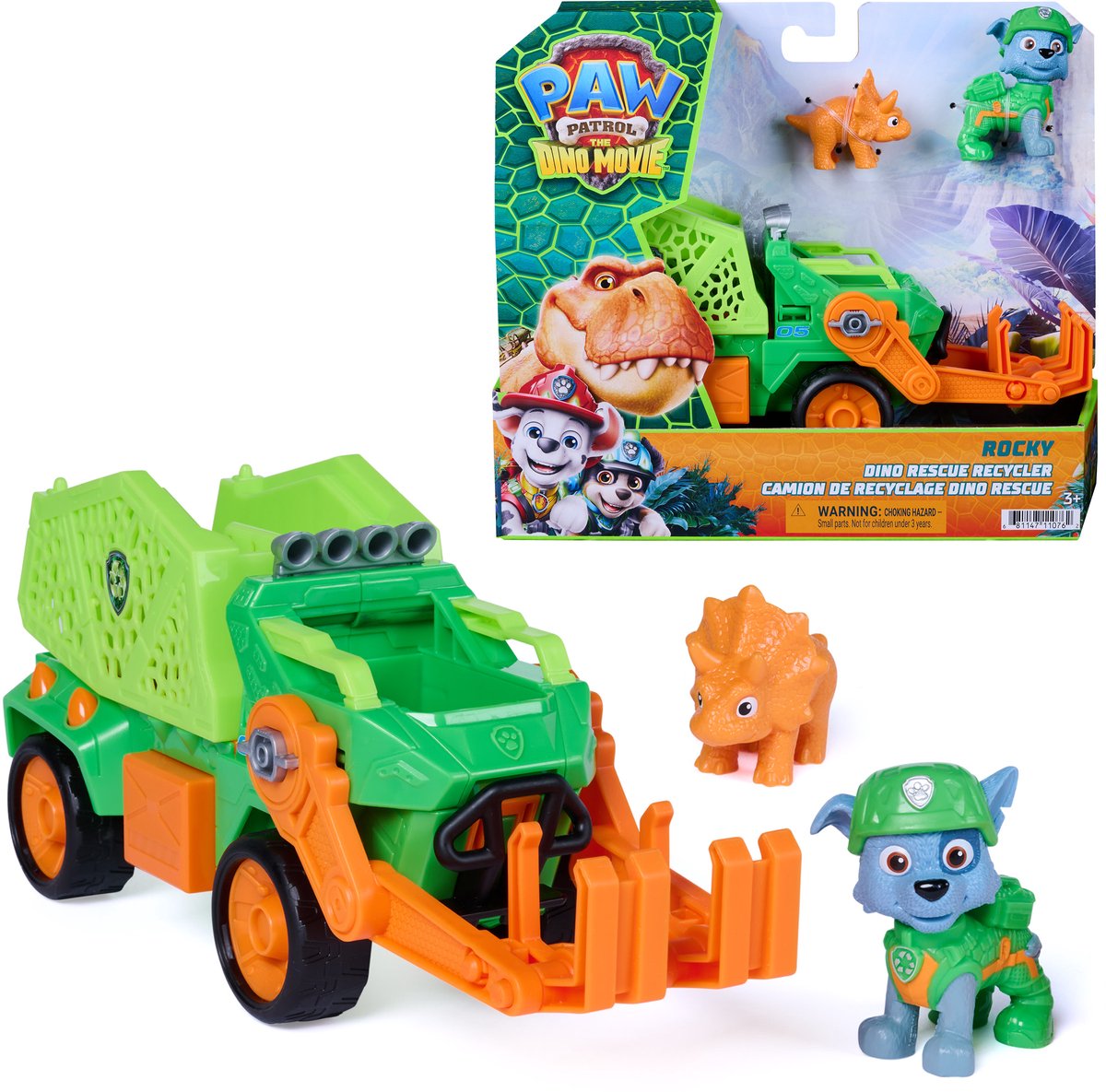 Käpapatrull The Dino Movie “Rocky Dino Rescue Recycler” mängukomplekt