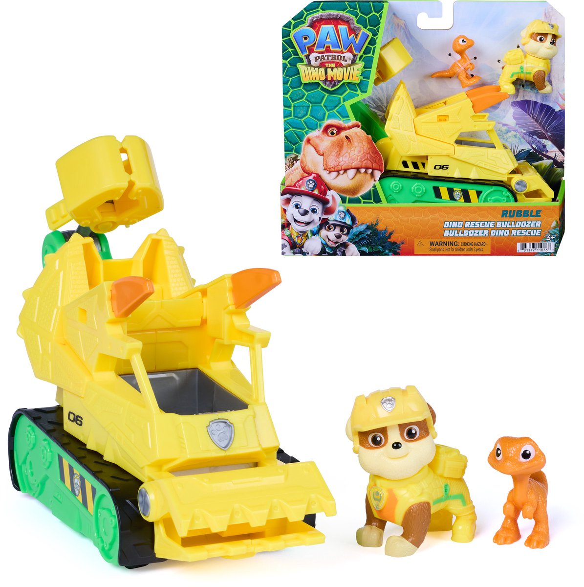 Käpapatrull The Dino Movie “Rubble Dino Rescue Bulldozer” mängukomplekt